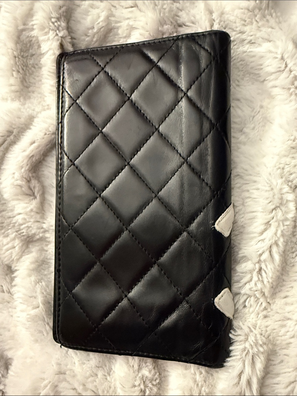 CHANEL Black Cambon Wallet with White CC - Picture 4 of 16